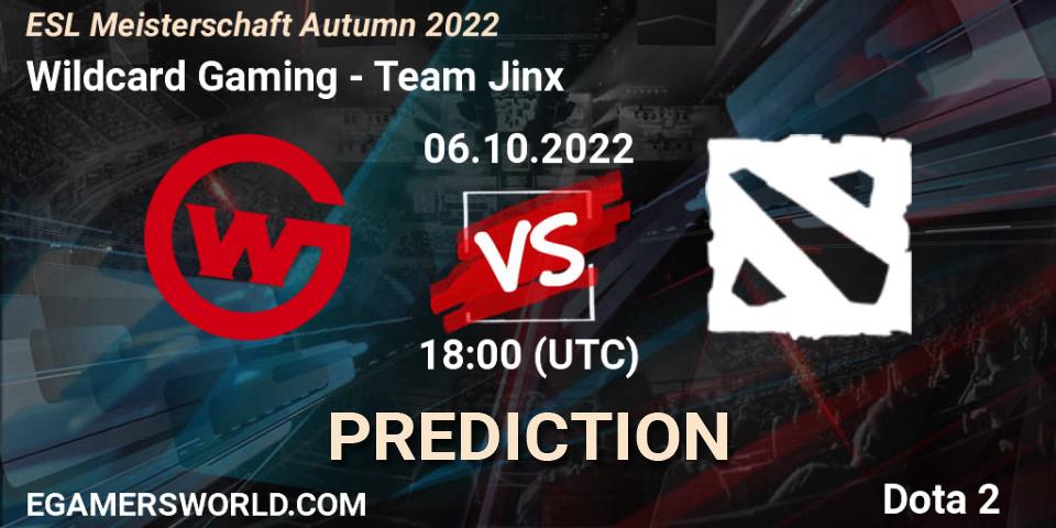 Wildcard Gaming - Team Jinx: ennuste. 06.10.2022 at 18:06, Dota 2, ESL Meisterschaft Autumn 2022