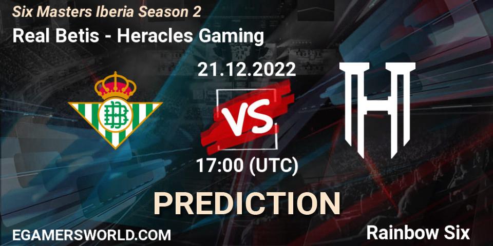 Real Betis - Heracles Gaming: ennuste. 21.12.2022 at 17:00, Rainbow Six, Six Masters Iberia Season 2