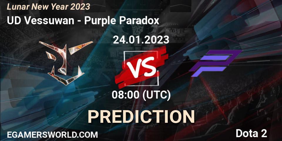 UD Vessuwan - Purple Paradox: ennuste. 24.01.23, Dota 2, Lunar New Year 2023
