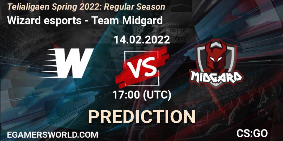 Wizard esports - Team Midgard: ennuste. 14.02.2022 at 17:00, Counter-Strike (CS2), Telialigaen Spring 2022: Regular Season