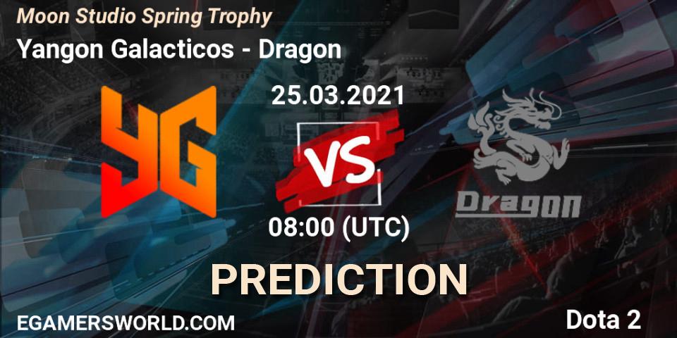 Yangon Galacticos - Dragon: ennuste. 25.03.2021 at 08:20, Dota 2, Moon Studio Spring Trophy