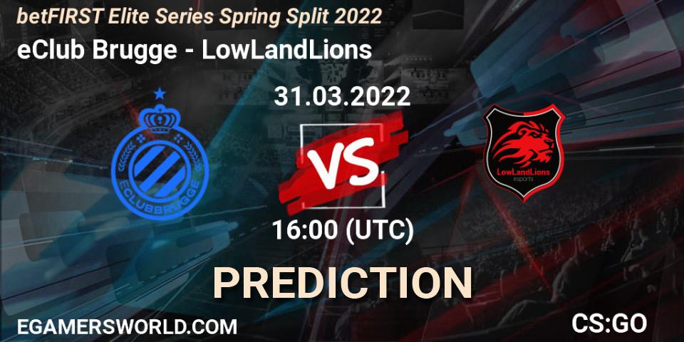 eClub Brugge - LowLandLions: ennuste. 31.03.2022 at 16:00, Counter-Strike (CS2), Elite Series 2022: Spring Split