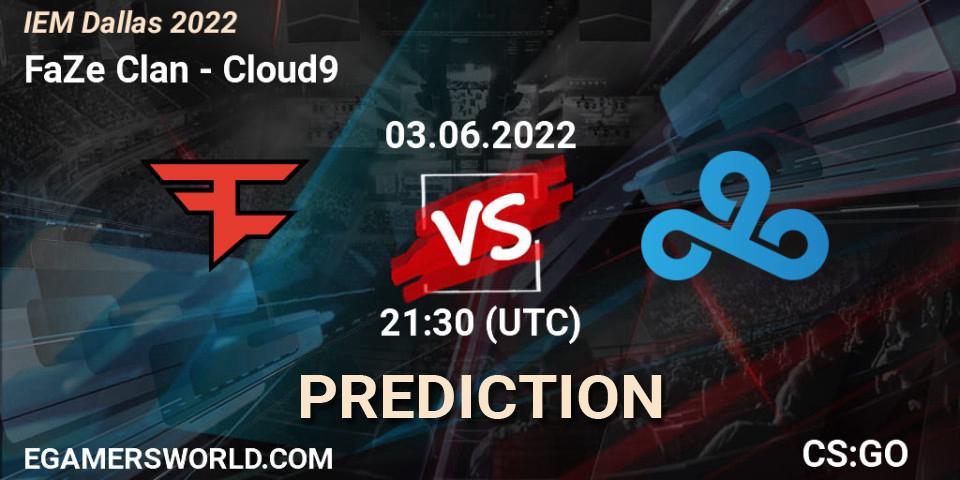 FaZe Clan - Cloud9: ennuste. 03.06.22, CS2 (CS:GO), IEM Dallas 2022