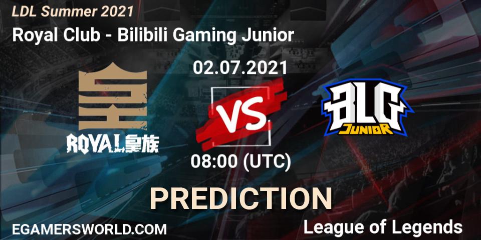 Royal Club - Bilibili Gaming Junior: ennuste. 02.07.2021 at 08:00, LoL, LDL Summer 2021