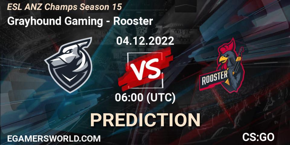 Grayhound Gaming - Rooster: ennuste. 04.12.22, CS2 (CS:GO), ESL ANZ Champs Season 15