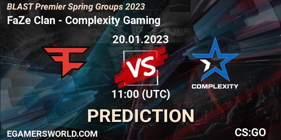 FaZe Clan - Complexity Gaming: ennuste. 20.01.2023 at 11:00, Counter-Strike (CS2), BLAST Premier Spring Groups 2023