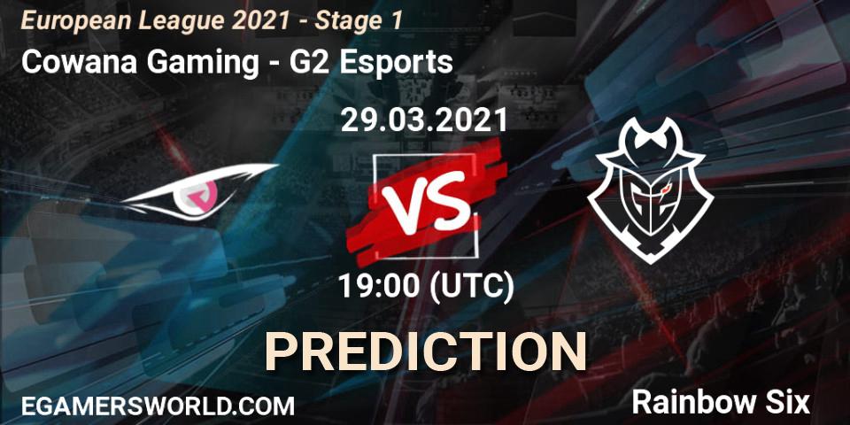 Cowana Gaming - G2 Esports: ennuste. 29.03.2021 at 19:15, Rainbow Six, European League 2021 - Stage 1
