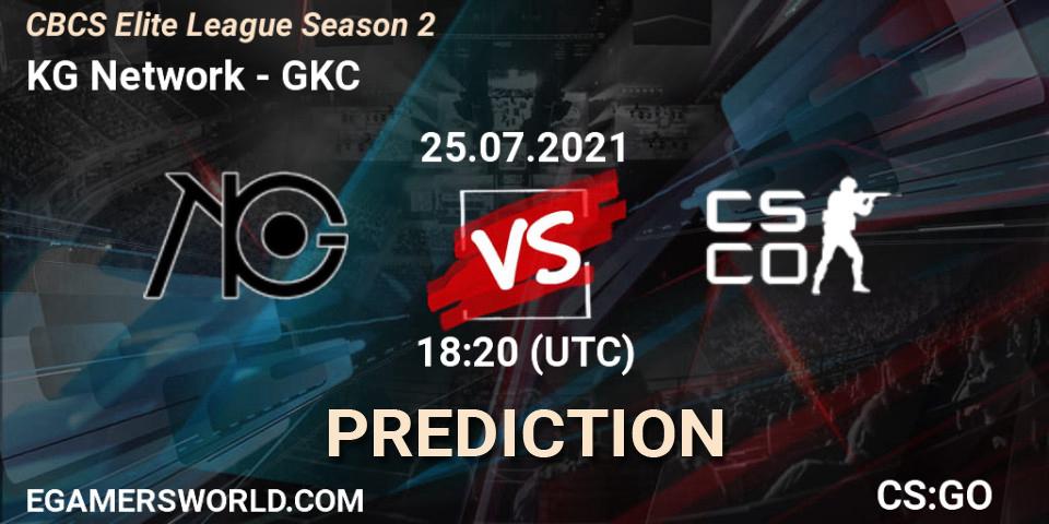 KG Network - GKC: ennuste. 25.07.2021 at 18:20, Counter-Strike (CS2), CBCS Elite League Season 2