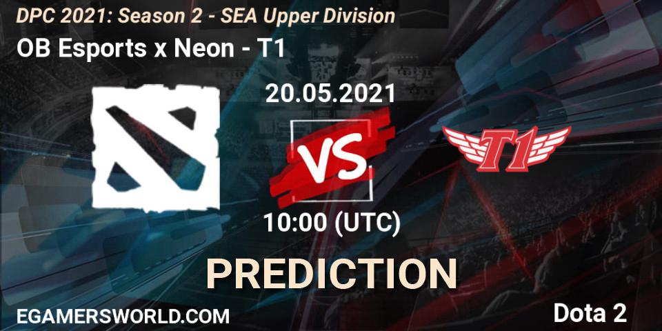 OB Esports x Neon - T1: ennuste. 20.05.2021 at 10:02, Dota 2, DPC 2021: Season 2 - SEA Upper Division