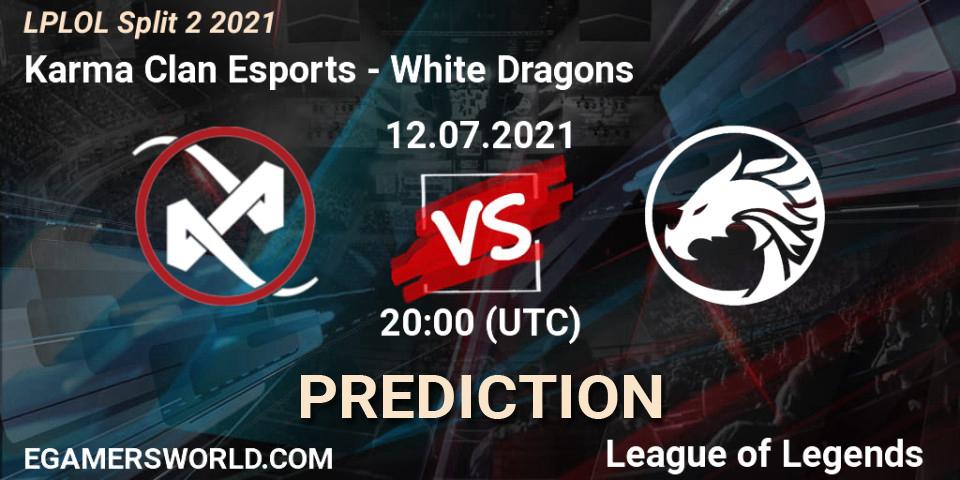 Karma Clan Esports - White Dragons: ennuste. 12.07.2021 at 20:00, LoL, LPLOL Split 2 2021