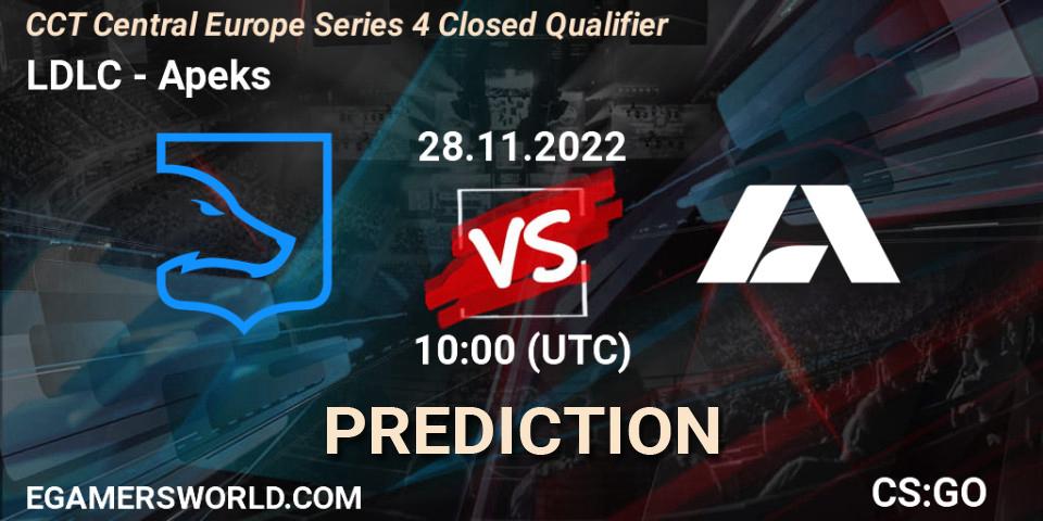 LDLC - Apeks: ennuste. 28.11.22, CS2 (CS:GO), CCT Central Europe Series 4 Closed Qualifier