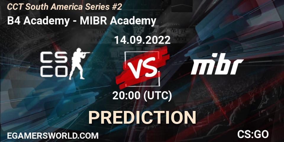 B4 Academy - MIBR Academy: ennuste. 14.09.2022 at 20:00, Counter-Strike (CS2), CCT South America Series #2
