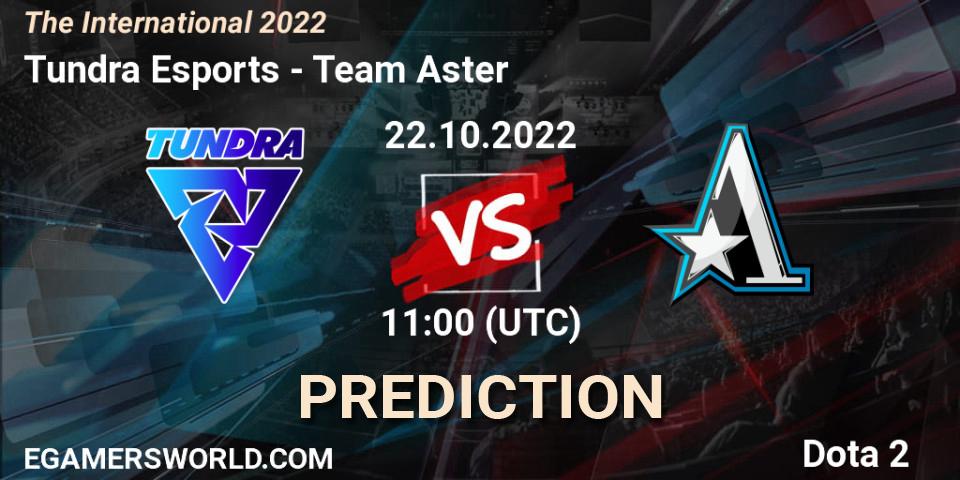 Tundra Esports - Team Aster: ennuste. 22.10.22, Dota 2, The International 2022