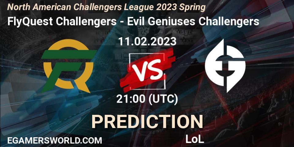 FlyQuest Challengers - Evil Geniuses Challengers: ennuste. 11.02.2023 at 21:00, LoL, NACL 2023 Spring - Group Stage