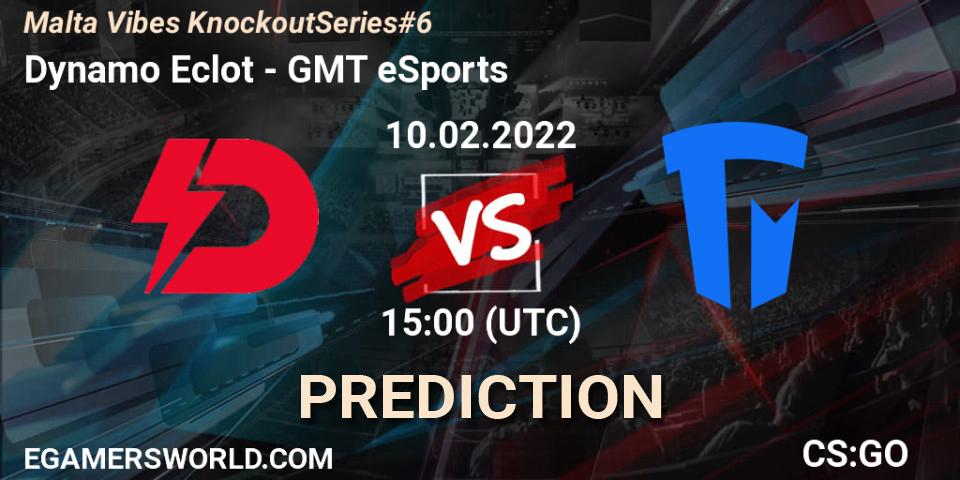 Dynamo Eclot - GMT eSports: ennuste. 10.02.2022 at 15:10, Counter-Strike (CS2), Malta Vibes Knockout Series #6