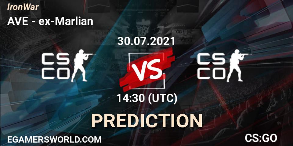 AVE - ex-Marlian: ennuste. 30.07.2021 at 14:40, Counter-Strike (CS2), IronWar
