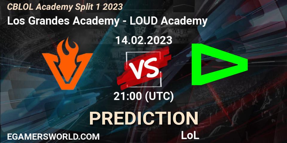 Los Grandes Academy - LOUD Academy: ennuste. 14.02.2023 at 21:00, LoL, CBLOL Academy Split 1 2023