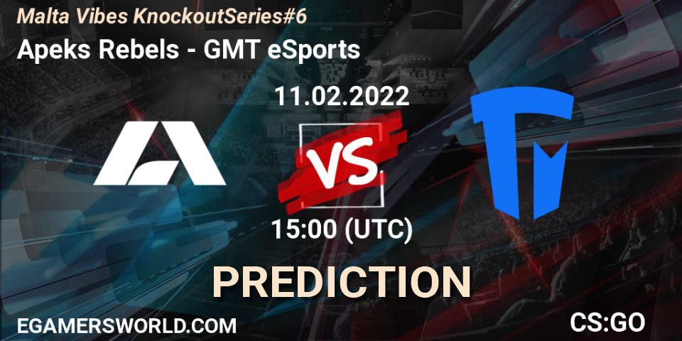 Apeks Rebels - GMT eSports: ennuste. 11.02.2022 at 15:00, Counter-Strike (CS2), Malta Vibes Knockout Series #6