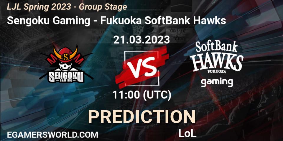 Sengoku Gaming - Fukuoka SoftBank Hawks: ennuste. 21.03.2023 at 11:00, LoL, LJL Spring 2023 - Group Stage