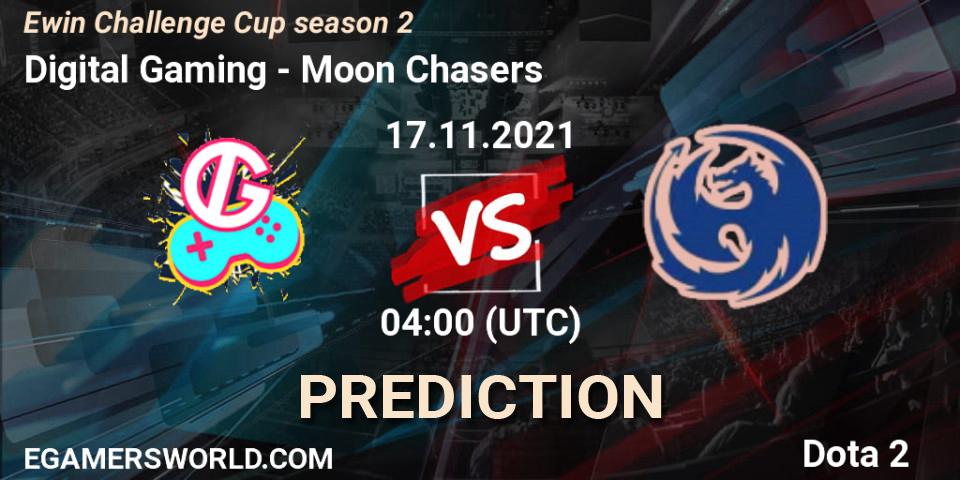 Digital Gaming - Moon Chasers: ennuste. 17.11.2021 at 04:12, Dota 2, Ewin Challenge Cup season 2