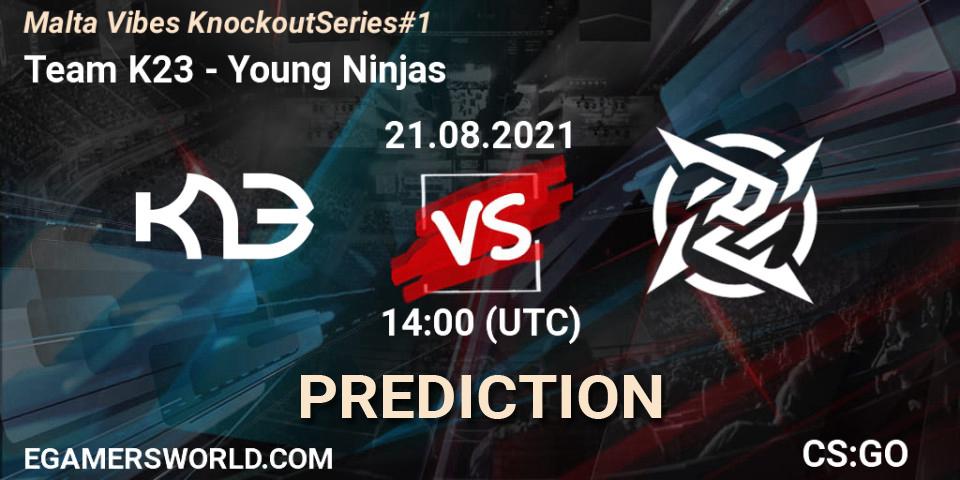 Team K23 - Young Ninjas: ennuste. 21.08.2021 at 14:00, Counter-Strike (CS2), Malta Vibes Knockout Series #1