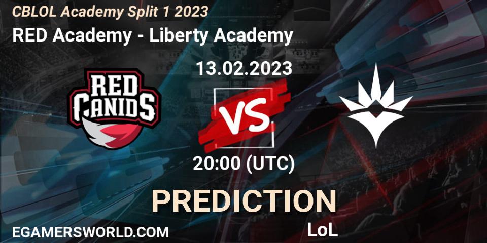 RED Academy - Liberty Academy: ennuste. 13.02.2023 at 20:00, LoL, CBLOL Academy Split 1 2023