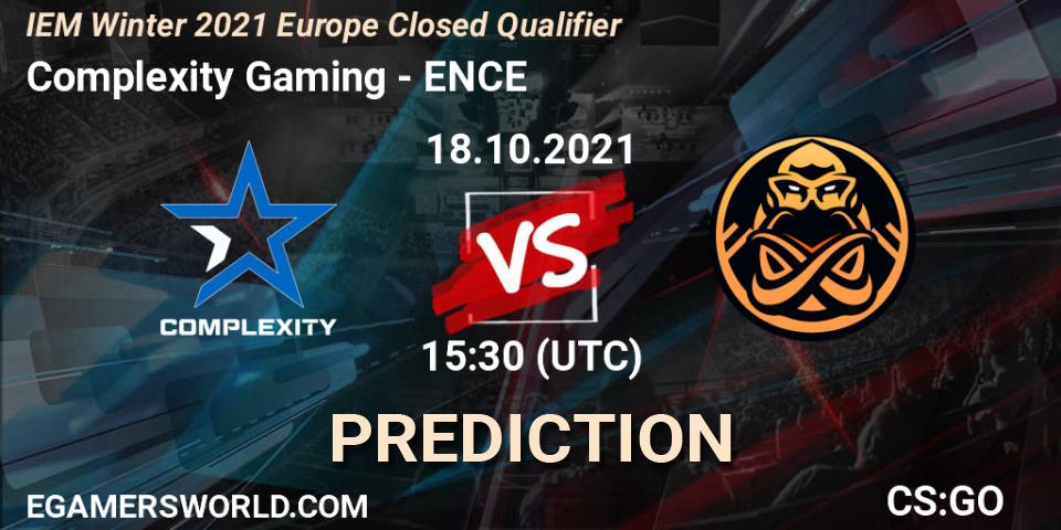 Complexity Gaming - ENCE: ennuste. 18.10.2021 at 15:30, Counter-Strike (CS2), IEM Winter 2021 Europe Closed Qualifier