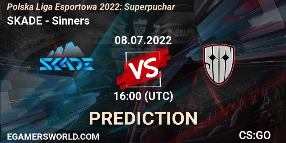 SKADE - Sinners: ennuste. 08.07.2022 at 18:00, Counter-Strike (CS2), Polska Liga Esportowa 2022: Superpuchar