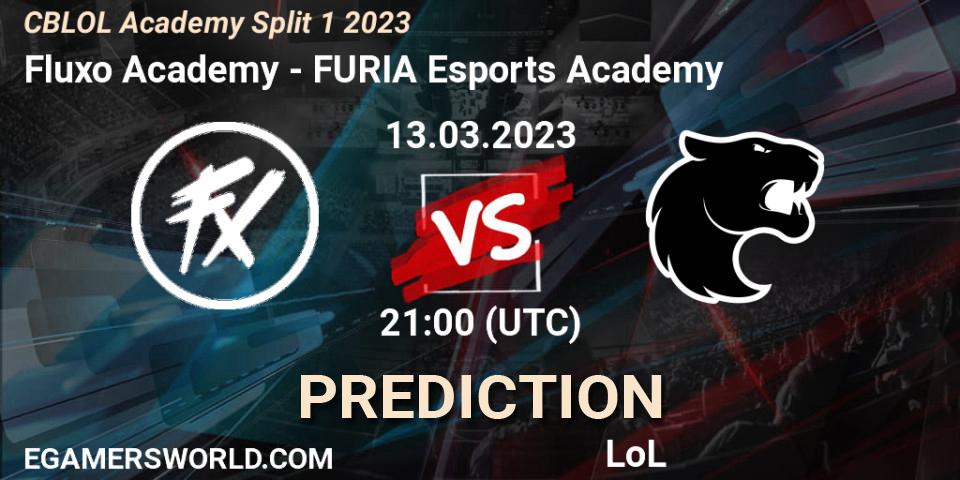 Fluxo Academy - FURIA Esports Academy: ennuste. 13.03.2023 at 21:00, LoL, CBLOL Academy Split 1 2023
