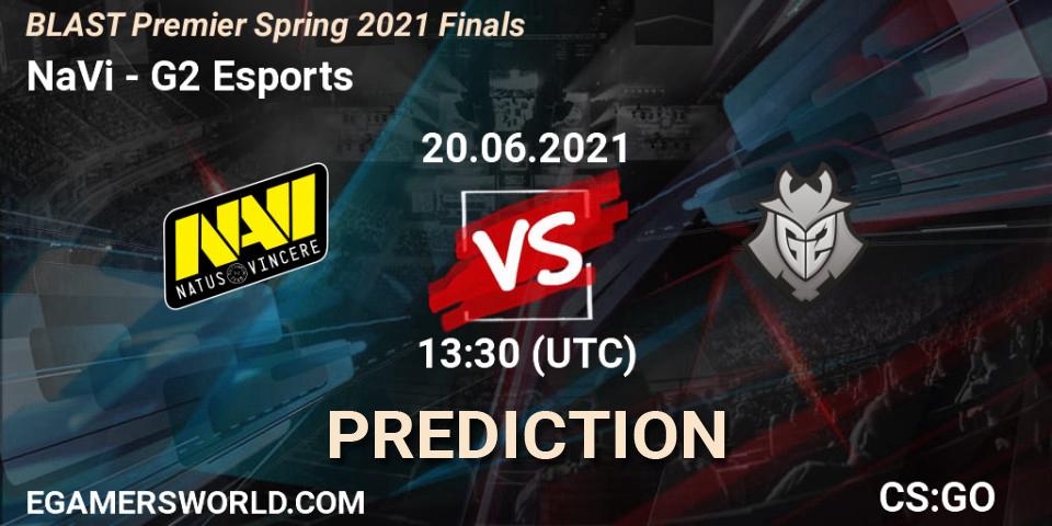 NaVi - G2 Esports: ennuste. 20.06.2021 at 13:30, Counter-Strike (CS2), BLAST Premier Spring 2021 Finals