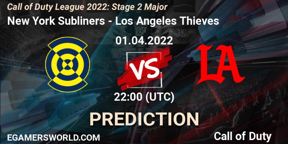 New York Subliners - Los Angeles Thieves: ennuste. 01.04.22, Call of Duty, Call of Duty League 2022: Stage 2 Major