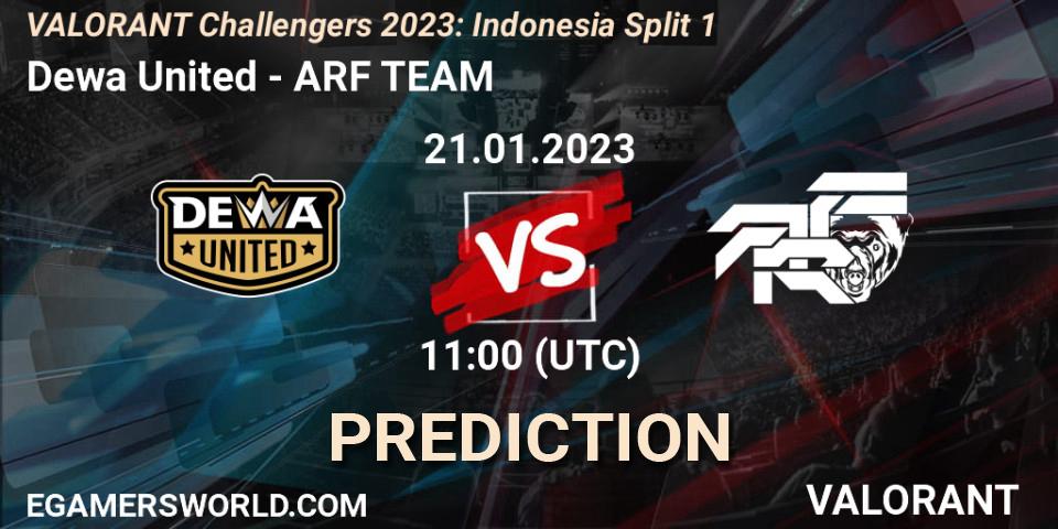 Dewa United - ARF TEAM: ennuste. 21.01.2023 at 11:00, VALORANT, VALORANT Challengers 2023: Indonesia Split 1