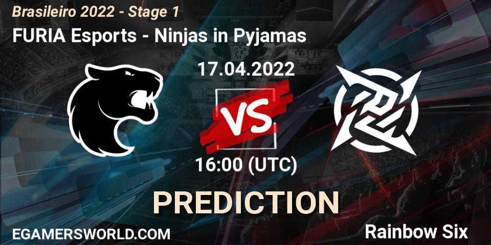 FURIA Esports - Ninjas in Pyjamas: ennuste. 17.04.2022 at 16:00, Rainbow Six, Brasileirão 2022 - Stage 1