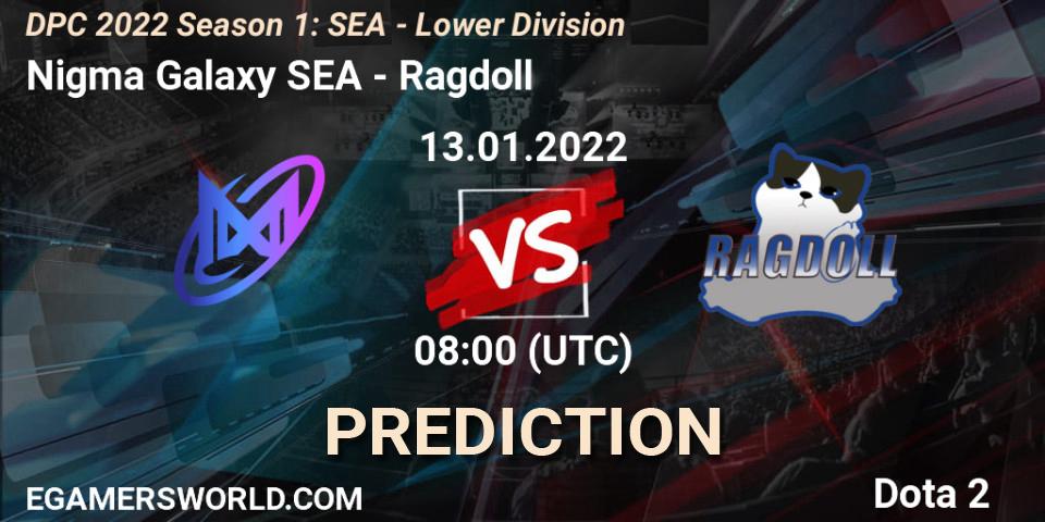 Nigma Galaxy SEA - Ragdoll: ennuste. 13.01.2022 at 08:34, Dota 2, DPC 2022 Season 1: SEA - Lower Division