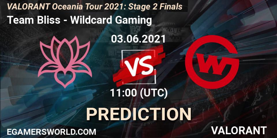 Team Bliss - Wildcard Gaming: ennuste. 03.06.2021 at 11:00, VALORANT, VALORANT Oceania Tour 2021: Stage 2 Finals