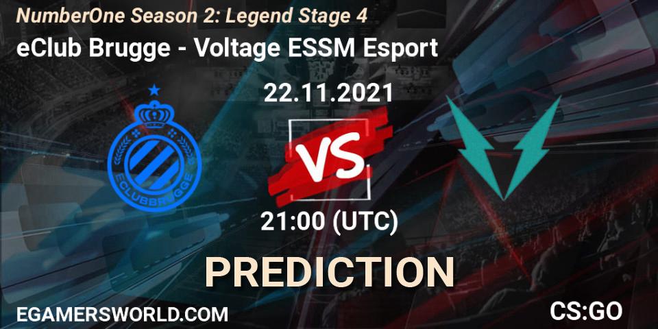 eClub Brugge - Voltage ESSM Esport: ennuste. 22.11.2021 at 21:00, Counter-Strike (CS2), NumberOne Season 2: Legend Stage 4