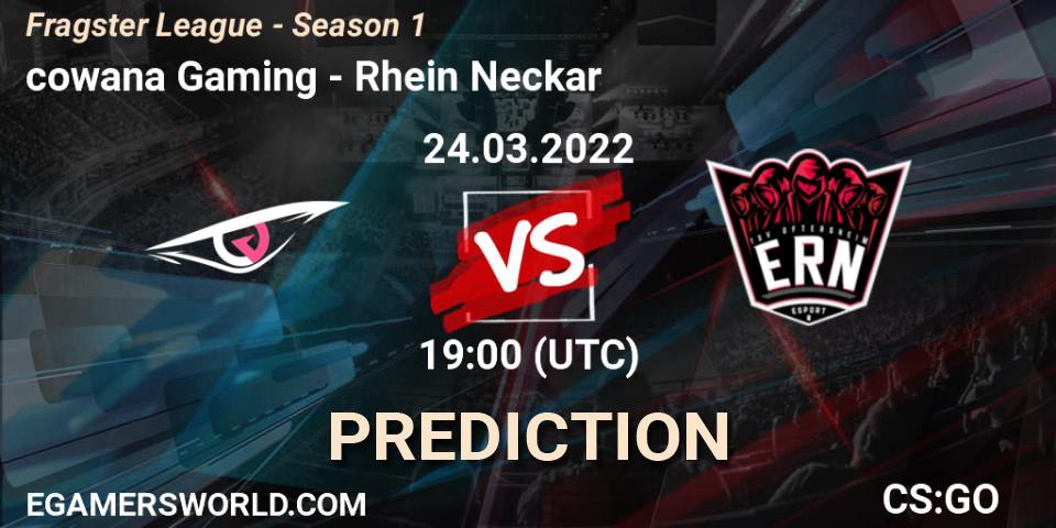 cowana Gaming - Rhein Neckar: ennuste. 24.03.2022 at 19:00, Counter-Strike (CS2), Fragster League - Season 1