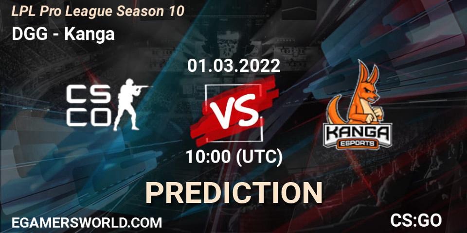 DGG Esports - Kanga: ennuste. 01.03.2022 at 10:00, Counter-Strike (CS2), LPL Pro League 2022 Season 1