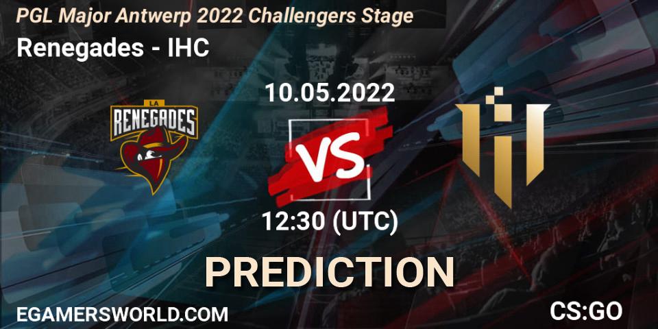 Renegades - IHC: ennuste. 10.05.2022 at 12:50, Counter-Strike (CS2), PGL Major Antwerp 2022 Challengers Stage
