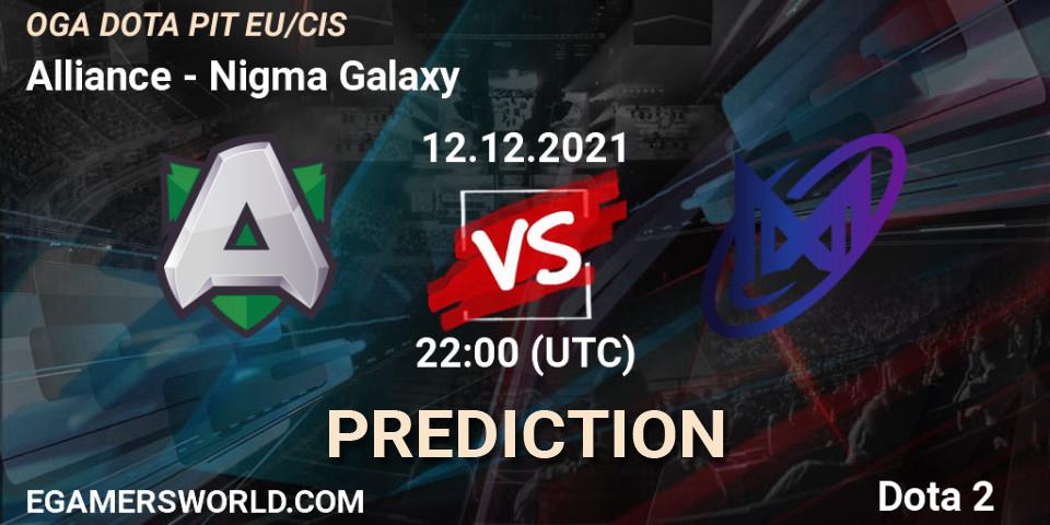 Alliance - Nigma Galaxy: ennuste. 13.12.2021 at 16:53, Dota 2, OGA Dota PIT Season 5: Europe/CIS