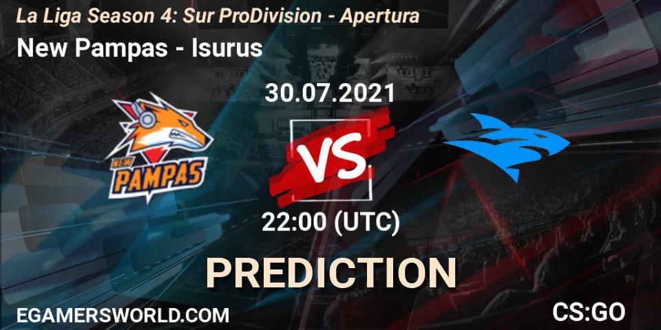 New Pampas - Isurus: ennuste. 30.07.2021 at 22:00, Counter-Strike (CS2), La Liga Season 4: Sur Pro Division - Apertura