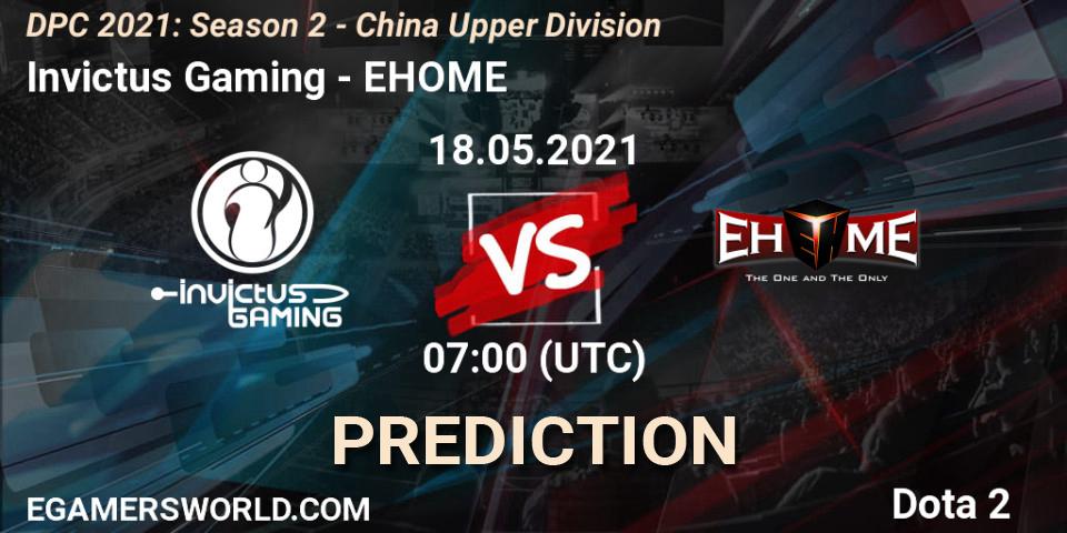 Invictus Gaming - EHOME: ennuste. 18.05.2021 at 07:22, Dota 2, DPC 2021: Season 2 - China Upper Division