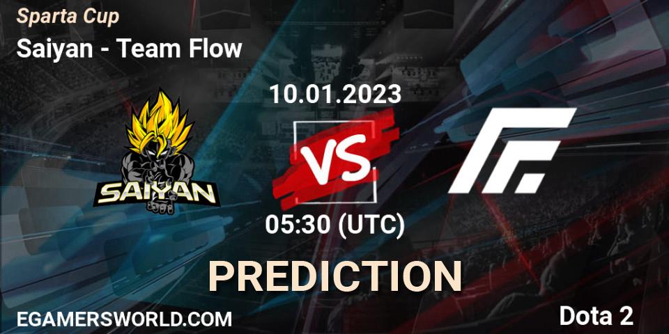 Saiyan - Team Flow: ennuste. 10.01.2023 at 05:37, Dota 2, Sparta Cup