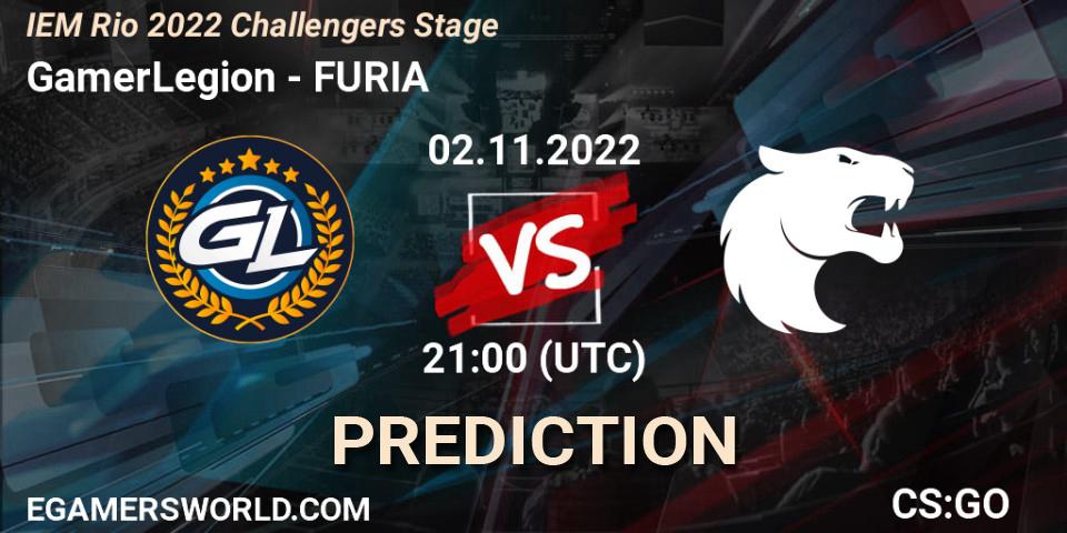 GamerLegion - FURIA: ennuste. 02.11.22, CS2 (CS:GO), IEM Rio 2022 Challengers Stage