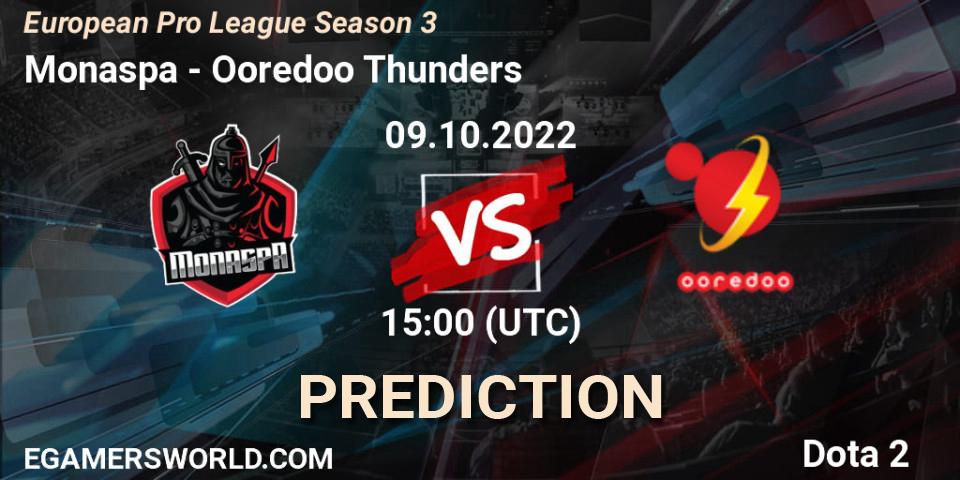 Monaspa - Ooredoo Thunders: ennuste. 09.10.2022 at 15:06, Dota 2, European Pro League Season 3 