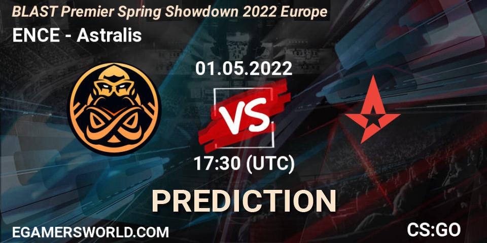 ENCE - Astralis: ennuste. 01.05.2022 at 17:30, Counter-Strike (CS2), BLAST Premier Spring Showdown 2022 Europe