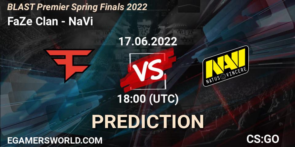 FaZe Clan - NaVi: ennuste. 17.06.22, CS2 (CS:GO), BLAST Premier Spring Finals 2022 