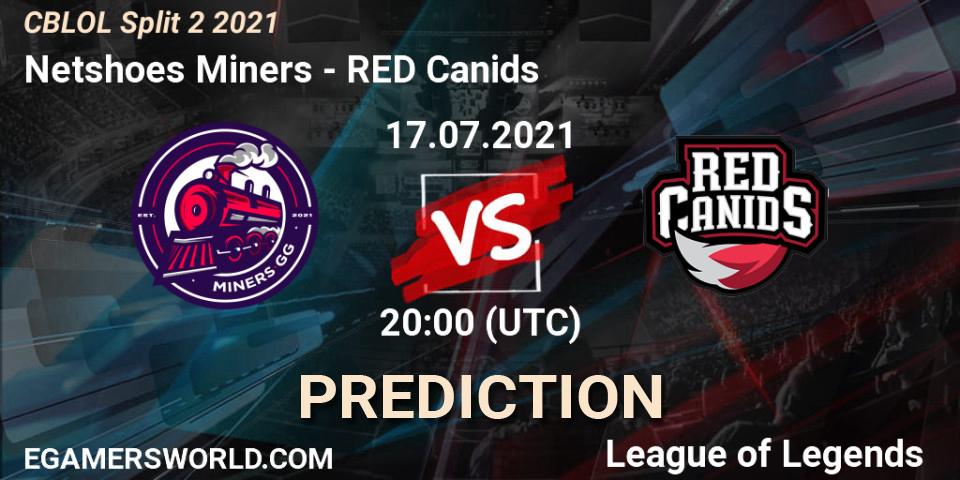 Netshoes Miners - RED Canids: ennuste. 17.07.2021 at 20:00, LoL, CBLOL Split 2 2021