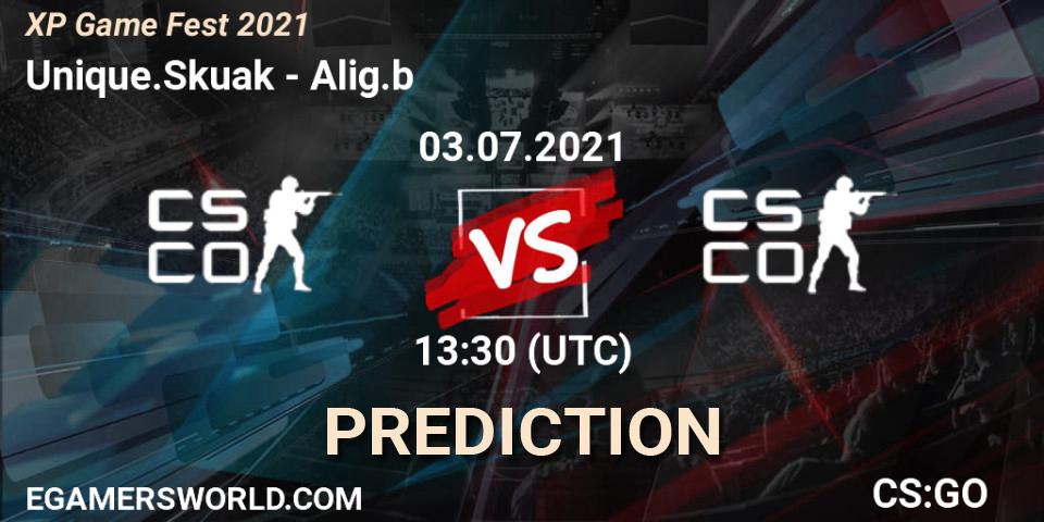 Unique.Skuak - Alig.b: ennuste. 03.07.2021 at 14:10, Counter-Strike (CS2), XP Game Fest 2021