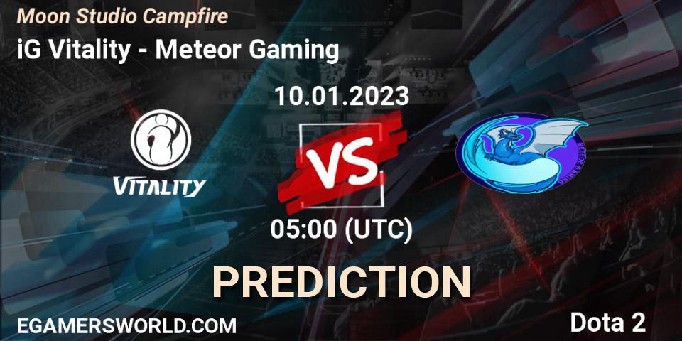 iG Vitality - Meteor Gaming: ennuste. 10.01.2023 at 05:09, Dota 2, Moon Studio Campfire
